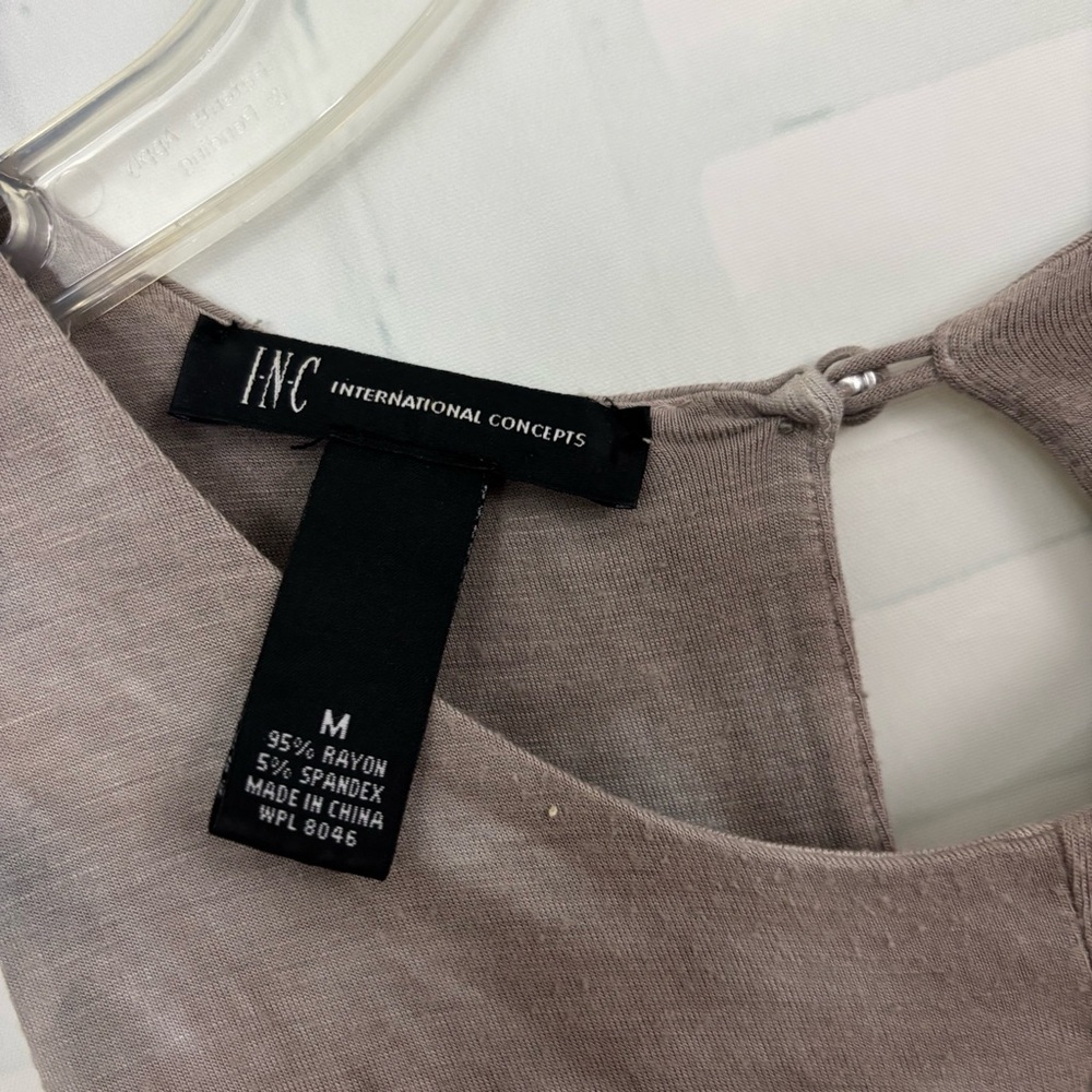 INC International Concepts Black and Gray Tie-Dye Midi Dress - Picture 6 of 7